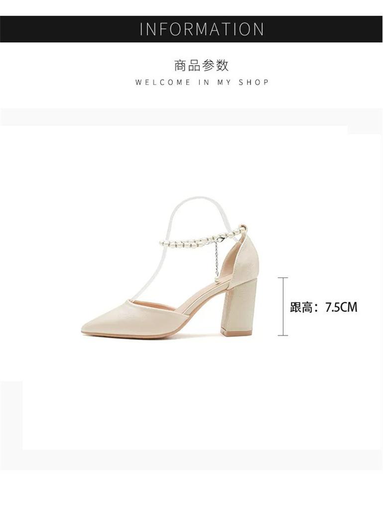 HO Coarse Heel Large Sandals 2026 Summer Gentle Match Skirt High Heels Hollow Non tiring Feet Single Shoes