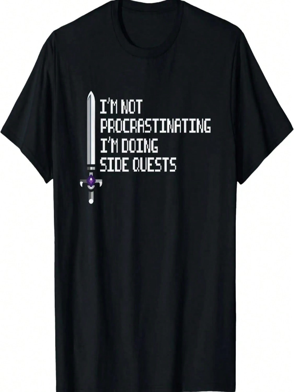 Not Procrastinating Doing Side Quests RPG MMORPG Cute Gamer T-Shirt S разноцветный