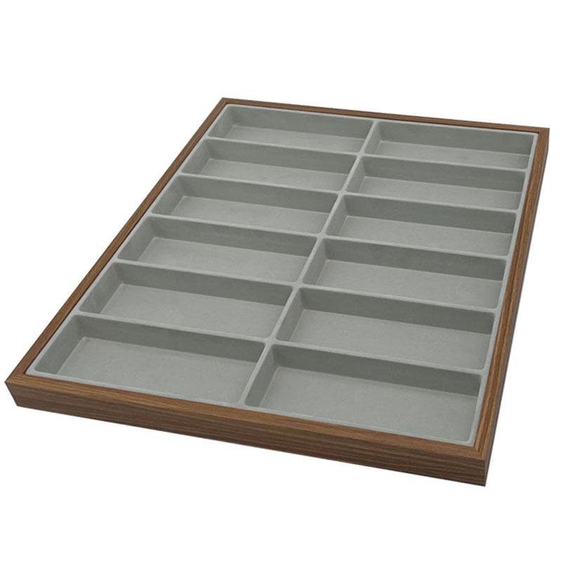 12 Grids Wooden Glasses Storage Rack