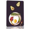 Breakfast Time Personalized D Textured Metal Poster Wall Art Tinplate Sign for Home Decor Accessories Office Decoration Gaming