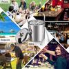 ABBP-Bartending Tool, 304 Stainless Steel Ice Bucket- Double-Walled, Thickened Insulation, Handle And Lid Included Container