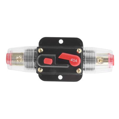 Auto Reset Current Circuit Breaker Switch Audio Amps Overload Protection Fuse Holder with Manual