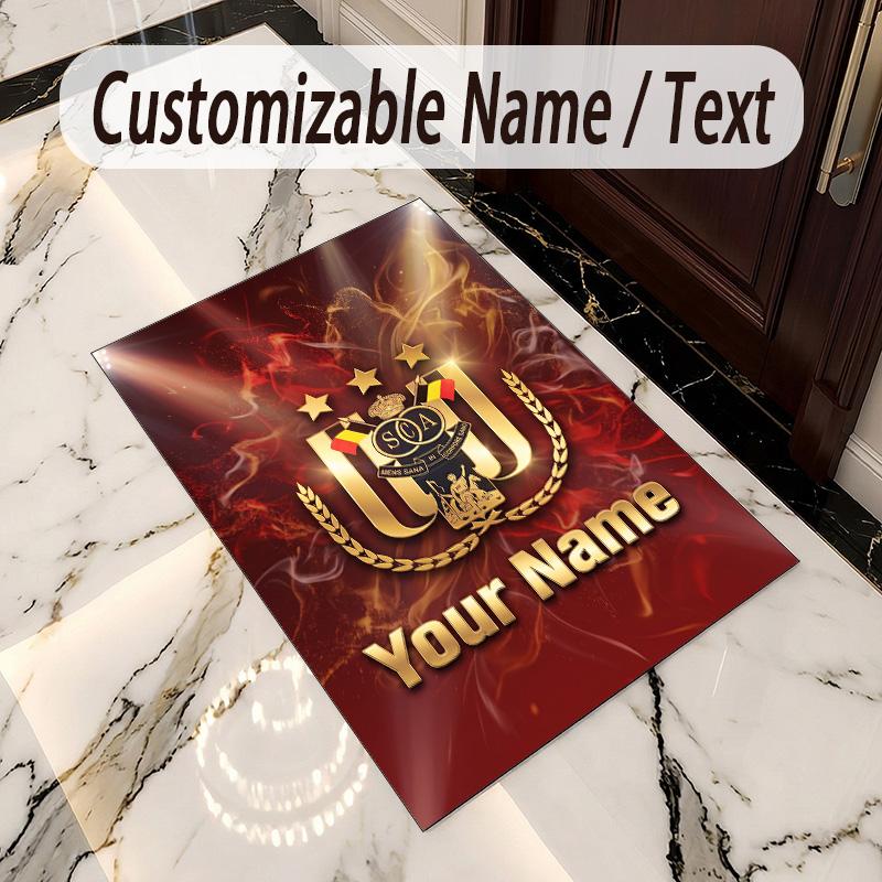 Crystal Velvet Rug Anderlecht FC Print Custom Name Text Floor Mat Home Decor