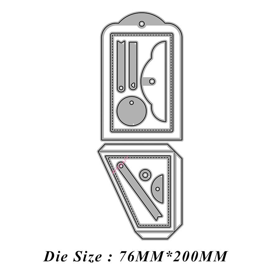 3197 Металлические Штампы для Вырубки Металлической Углеродистой Стали, Бирки, Этикетки DIY - Новинки Декабря 76*200mm, 22g each