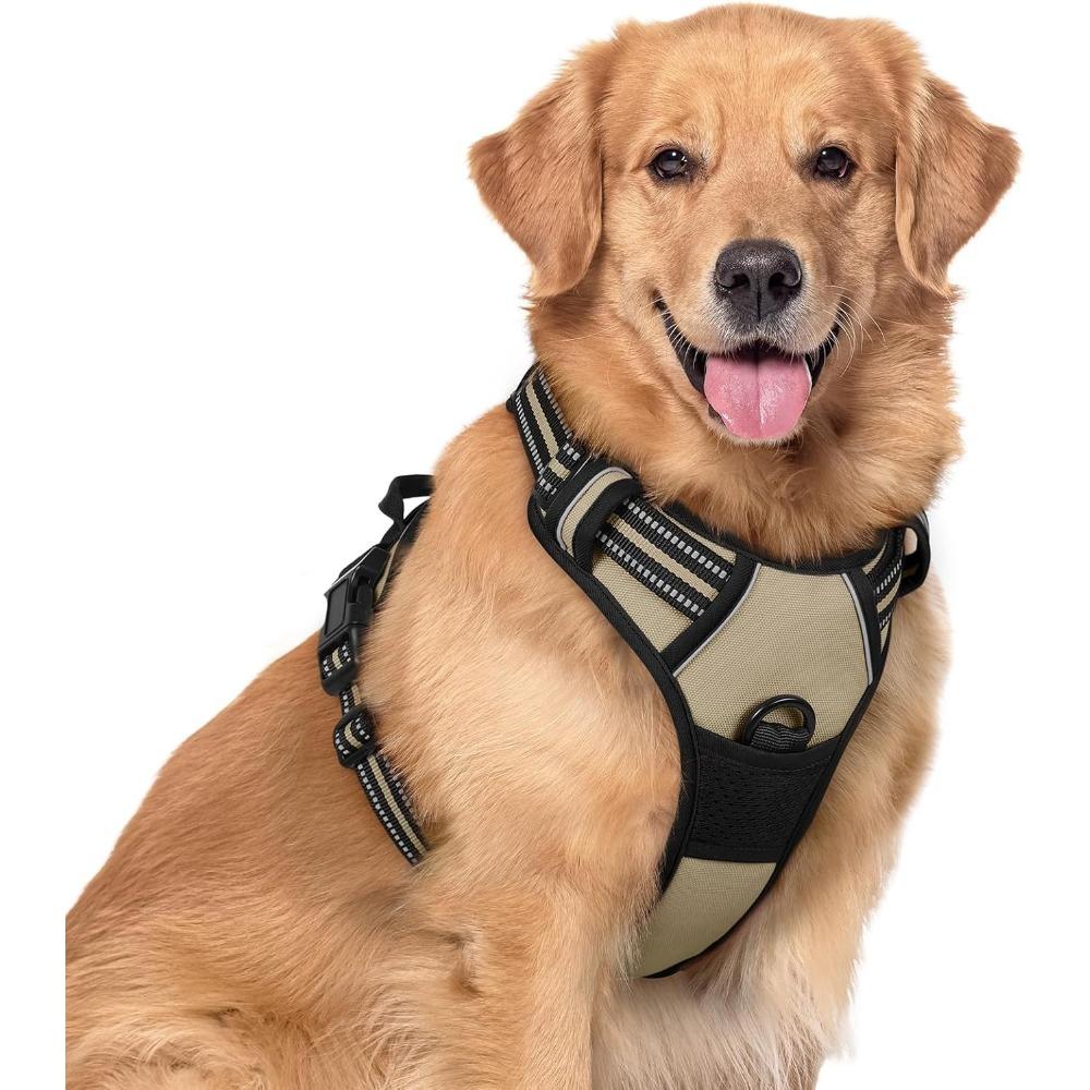 Dog harness, anti-pull, pet harness,  outdoor pet vest with 3M reflective strips, Oxford cloth material, suitable for small, medium and large dogs,