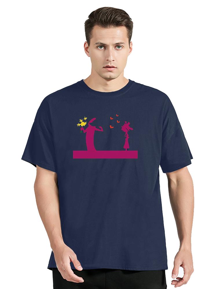 La Linea The Line Osvaldo Cavandoli TV Men's T-shirt Fashion Harajuku Cotton Tshirt Clothing Oversized Tops Tees