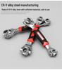 52-in-1 Multi-purpose Universal Socket Wrench Set with 360° Rotating Heads, 8 Pcs