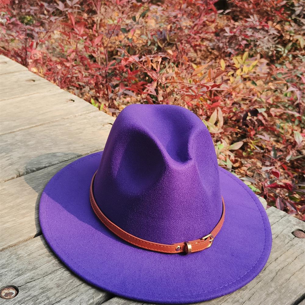 Simple Fedora Hat for Men Fedoras Men Custom Hat Genuine Leather Belt Panama Unisex Church Hat Fascinator Felt Panama Cap