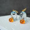 Rhinestone Ghost Ear Studs Cartoon Pumpkin Dangle Earrings Personality Halloween Earrings  Girl
