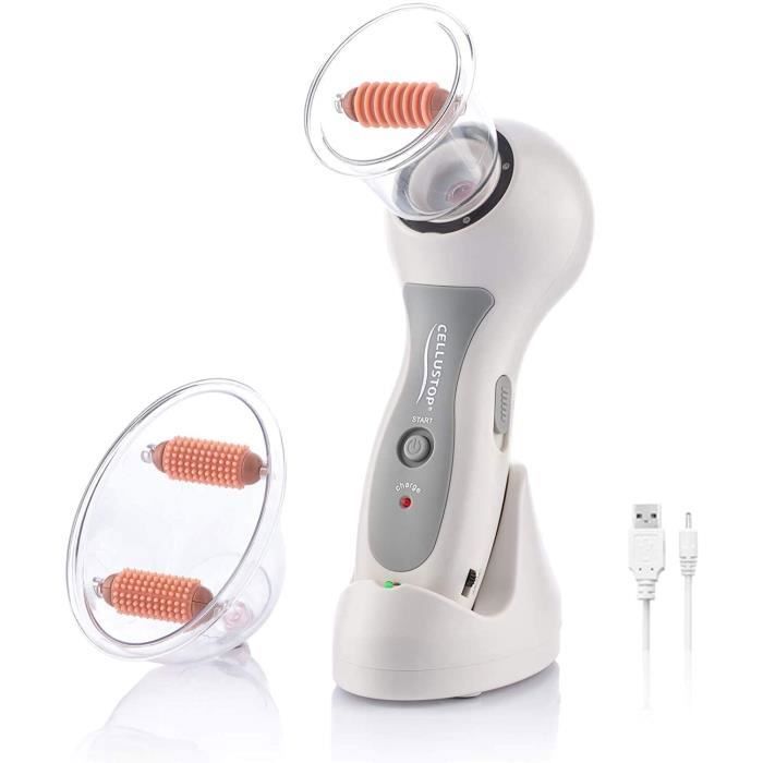 Appareil anti-cellulite - INNOVAGOODS - CELLUSTOP A68 - Vacuothérapie (ventouses) - Rechargeable USB - Kit 3 embouts
