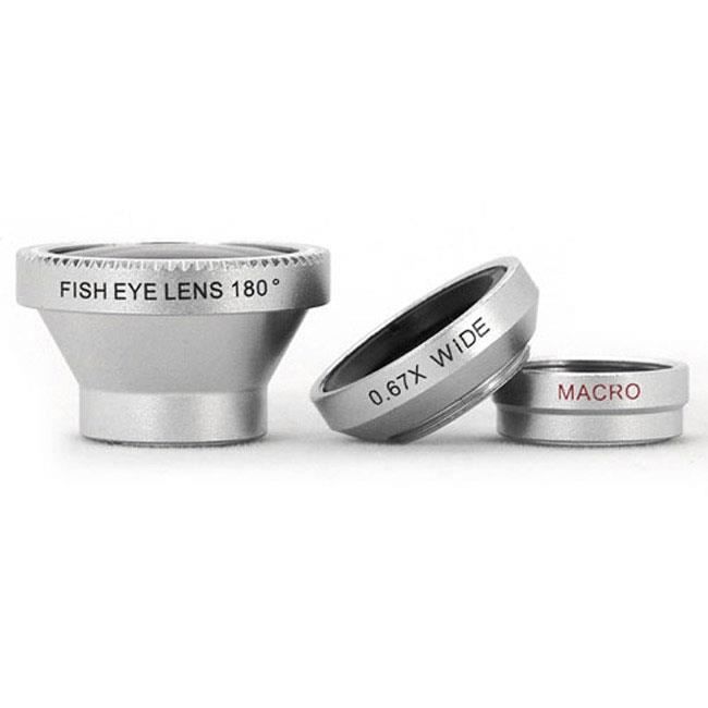 Universal 3-in-1 Magnetisches Objektiv Inklusive Fisheye + Weitwinkelobjektiv + Makro + 2 Tragebänder Für iPhone iPad Samsung HTC Smartphone