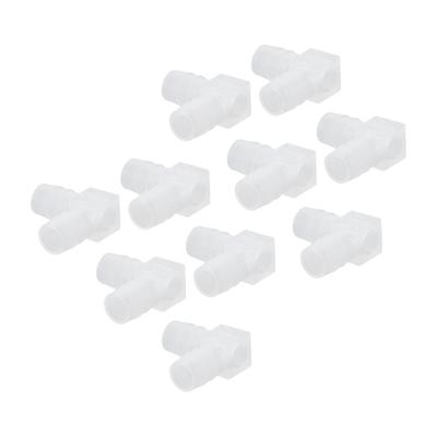 10 Stück Winkel-Schlauchstutzen Kunststoff-Fitting 90 Grad Gleichmäßiger Widerhaken-Verbindungsadapter L-Form für Aquarium 10mm