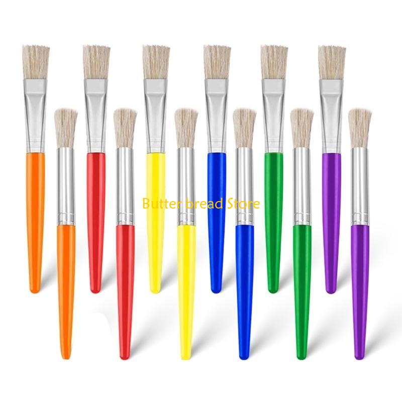 W89C Colorful Paint Brush for Student Acrylics Oil Gouache Watercolor Painting