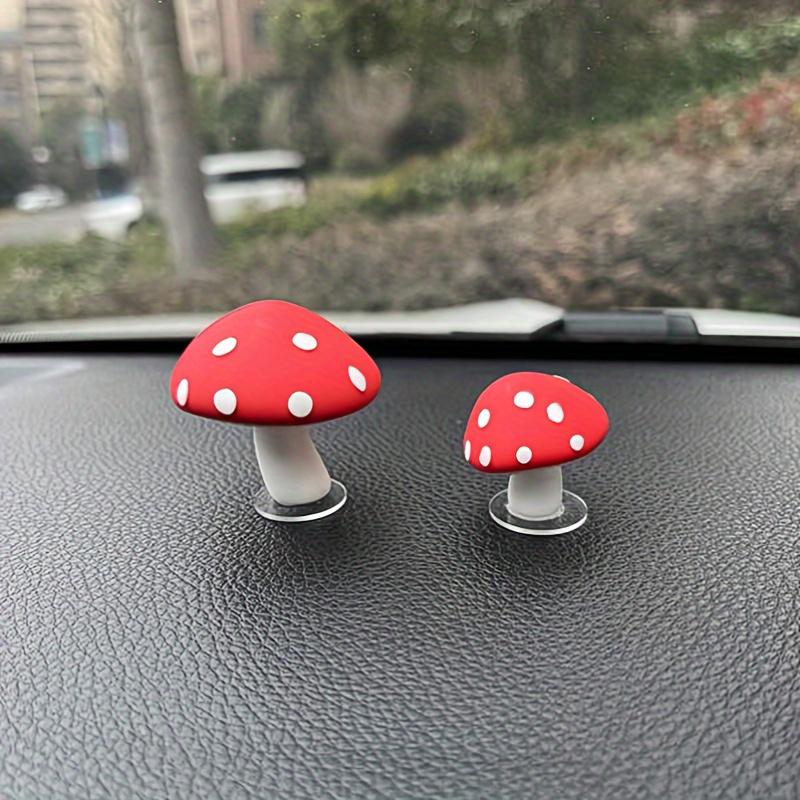 Cute Mushroom Healing Decoration Series Car Decorations, New Car Interior Car Center Console Ornaments