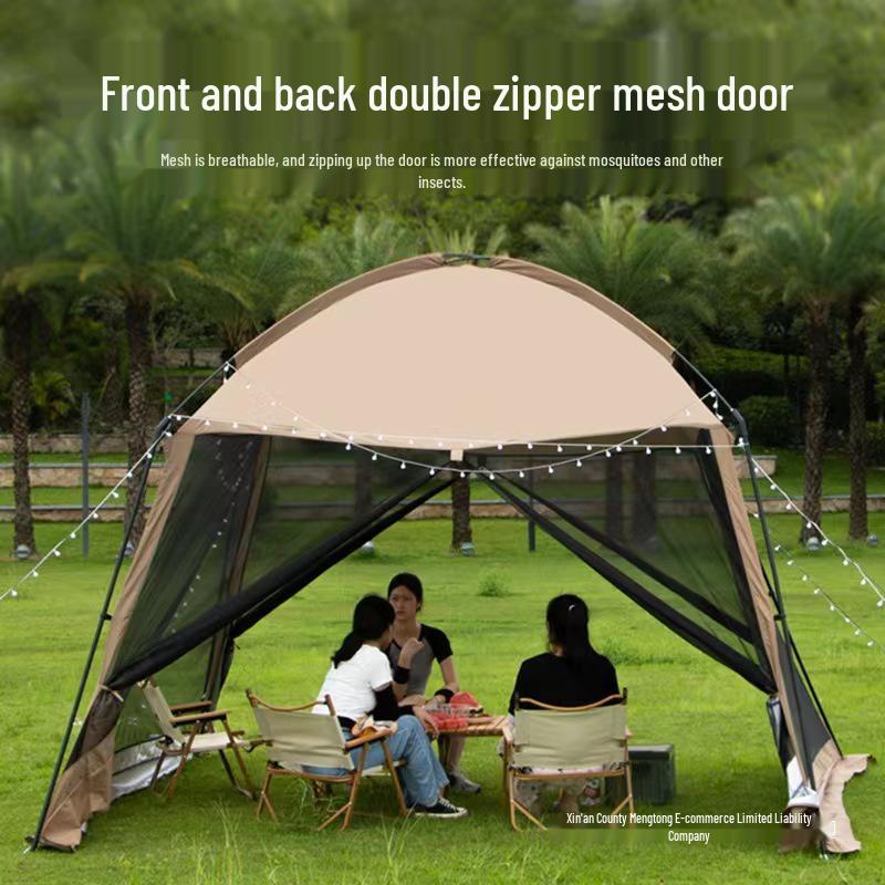 Four-Season Mosquito, Sun, and Rainproof Camping Awning Canopy