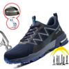 Oulylan Puncture Proof Work Safety Boots Man Breathable Work Shoes Male Men's Fashion Safety Shoes  Steel Toe Sneakers