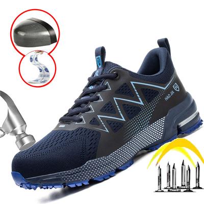 Oulylan Puncture Proof Work Safety Boots Man Breathable Work Shoes Male Men's Fashion Safety Shoes  Steel Toe Sneakers