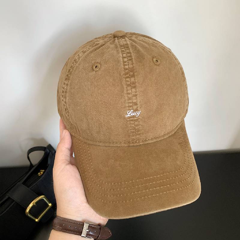 Cotton Baseball Cap With Embroidered Letters For Casual Sports And Sun Protection