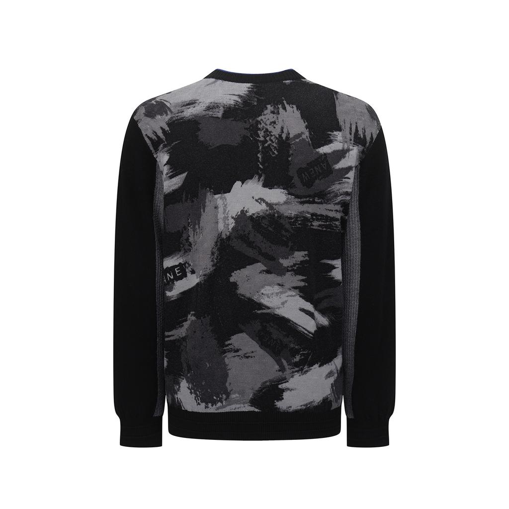 ANEW GOLF Men Wi Brushstroke Windproof Sweater_Bk