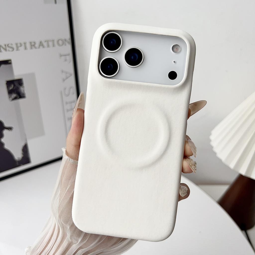 Rrtro Suede Lambskin Leather Magnetic Case For iPhone 17Air 16 15 14 13 12 17 Pro Max Plus For Magsafe Wireless Charging Cover