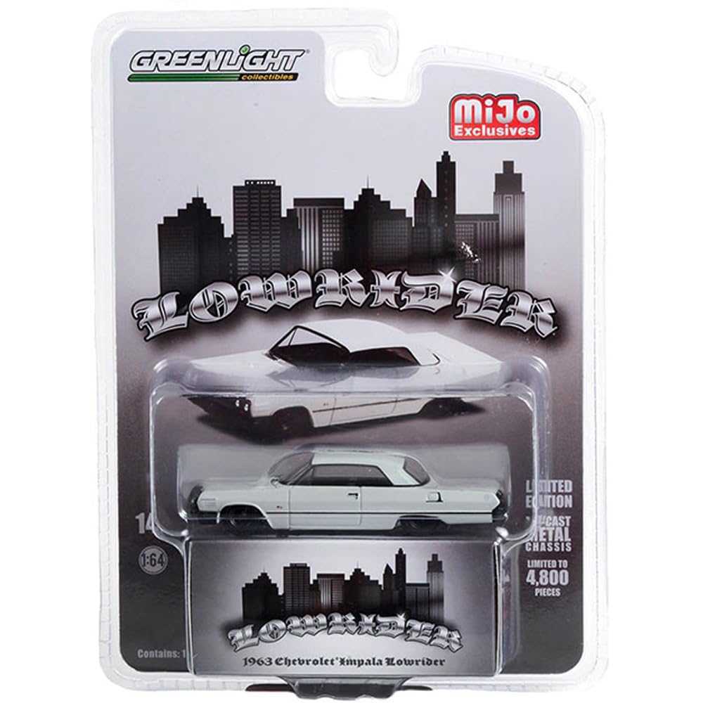 GREENLIGHT Scale MiJo Exclusive 1964 Chevrolet Impala SS Low Rider Gray 164 - - [Item]