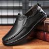 Real Leather Men's Shoes for Spring and Autumn, New Casual Leather Shoes for Men, One Foot Soft Leather Soft Sole Dad Shoes