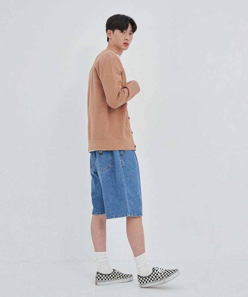Basic House Uni Supima Semi-Overfit Cardigan Orange Lwcd2101