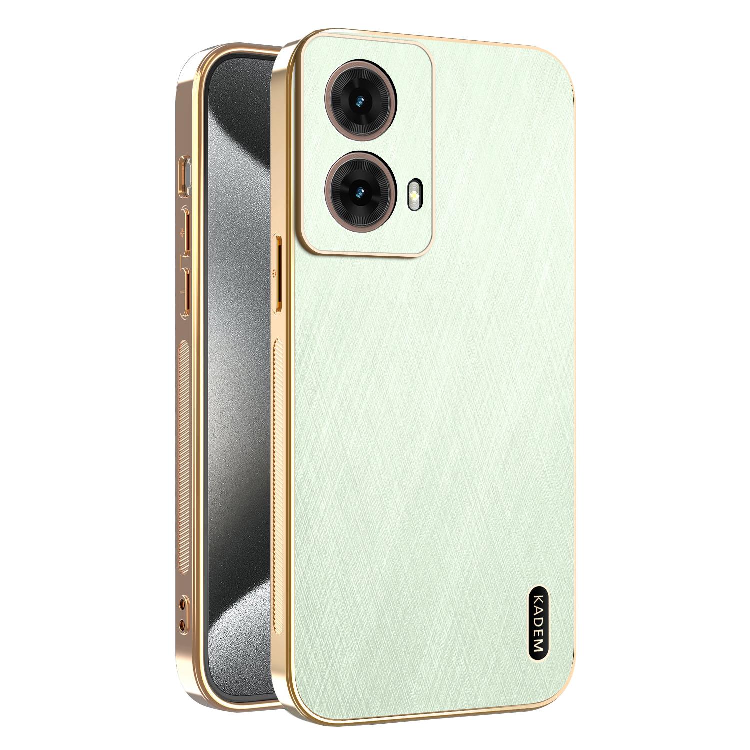 

KADEM For Motorola Moto G85 5G Case Electroplating Silk Texture PU + TPU Phone Back Cover C