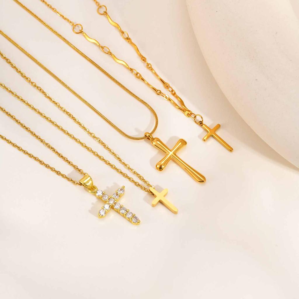 Cross Necklace for Women, Baptism First Holy Communion Confirmation Easter Gifts Teenage Christmas Gift for Mom Nephew
