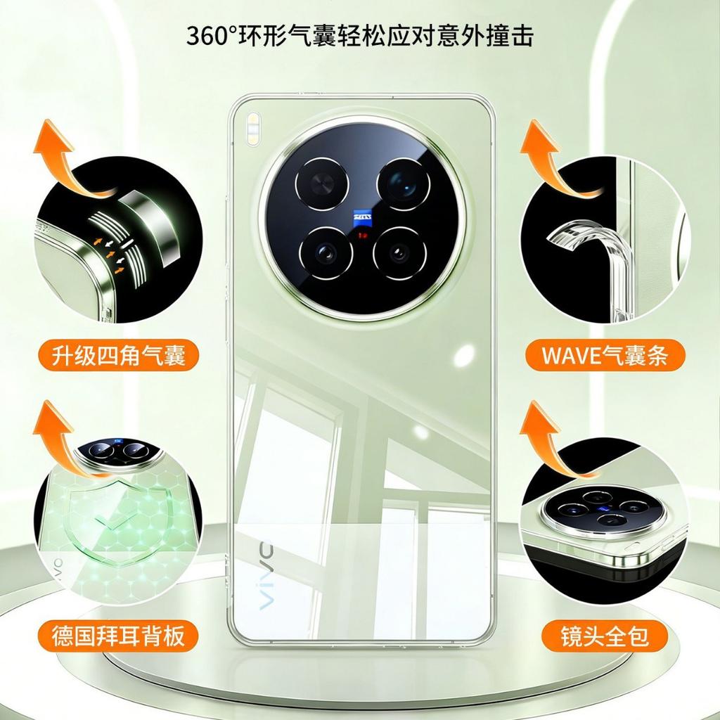 Applicable to vivox111 mobile phone case, new transparent x111 protective case, all-inclusive lens, ultra-thin bare metal hard case