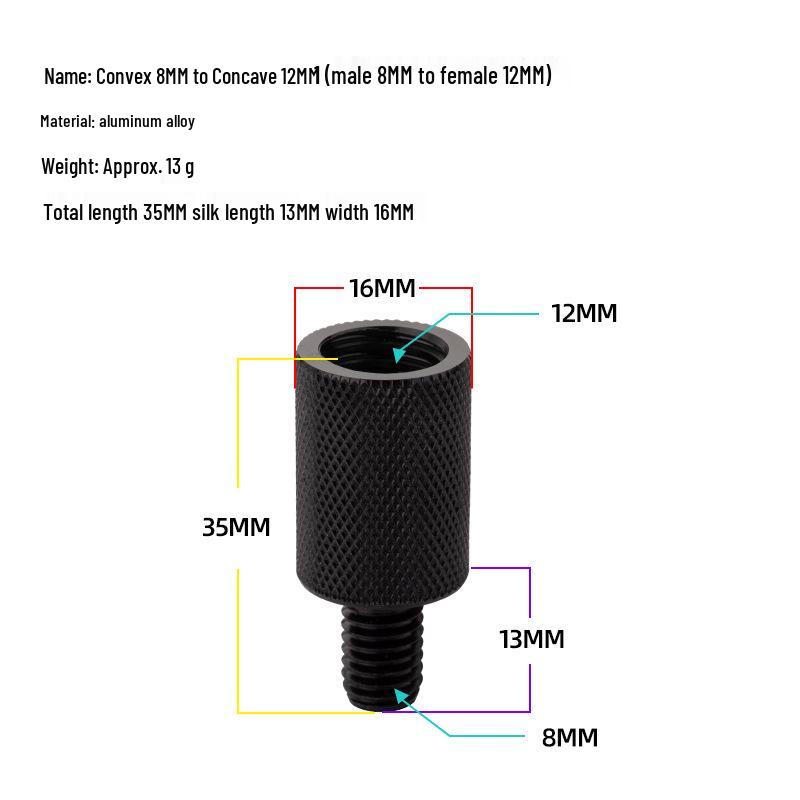 Edelstahl Kescheradapter: 6-8mm auf Imperial 12mm Reduzierstück