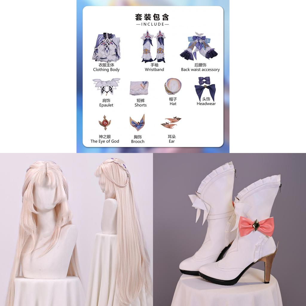 Genshin Impact Cosplay Dress Set With Accessories For Game Fans