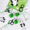 Panda Turning Fun Airplane Keychain With Resin Material For Couples And Gifts