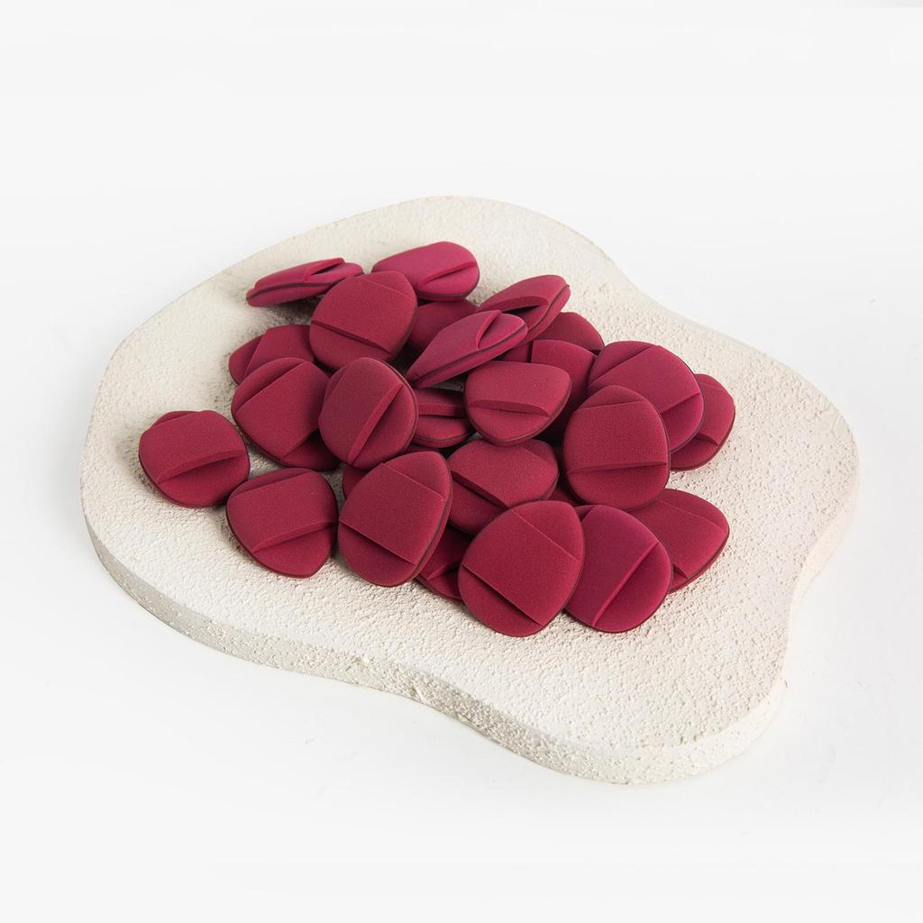 50pcs Finger Air Cushion Puffs, Mini Air Cushion, Wet and Dry Foundation Make-up Makeup Pad, Mini Travel Portable Finger Tip Makeup Sponge