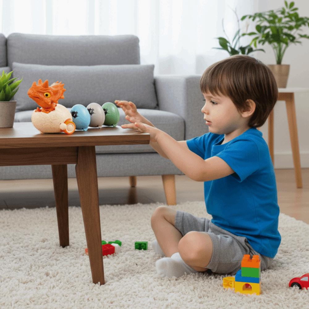 Cartoon Design Simulation Tyrannosaurus Rex Toys Triceratops Egg Shell Toys  Gift For Kids