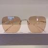 JYL TS Sunglasses UV Protection Frameless Square Pearl/3486