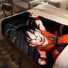 1PC Son Goku Print Flannel Blanket, High Quality All Seasons, Home Decor, Warmth and Comfort, Perfect for Christmas Gifts