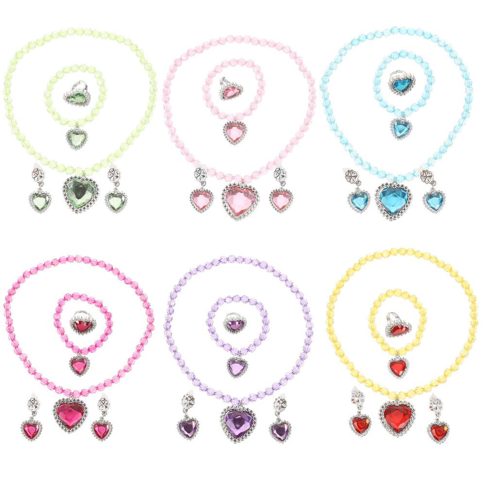 2 Pieces Girls Jewellery Sets For Kids Dress Up Bracelets Necklace