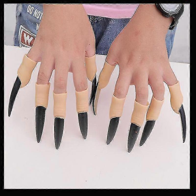 Halloween Dress Up Props Supplies Zombie Nails Fake Finger Sets Vampire Werewolf Paws
