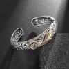 1Fashionable style bracelet with koi fish carving pattern, unisex open bracelet, exquisite jewelry for good luck and wealth, party gift