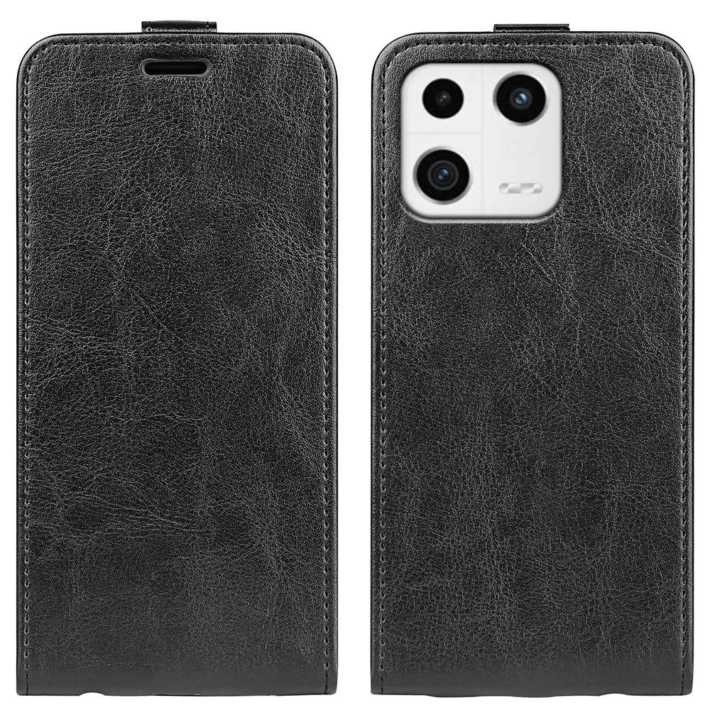 Cell Phone Cover For Xiaomi 13 5G,Vertical Flip Leather Crazy Horse Texture Protective Phone Case Card Holder