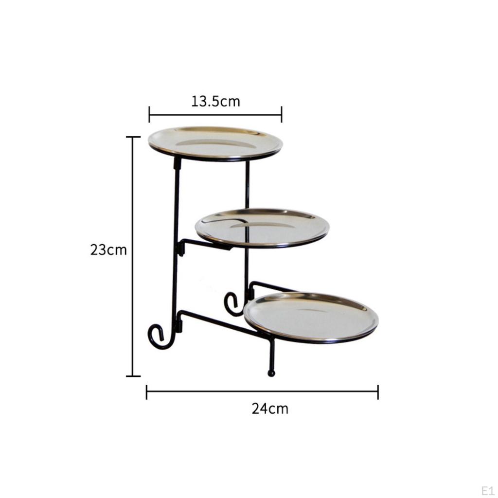 3tiers Dessert Stand Foldable Tiered Detachable Serving Tray for Party Hosts,