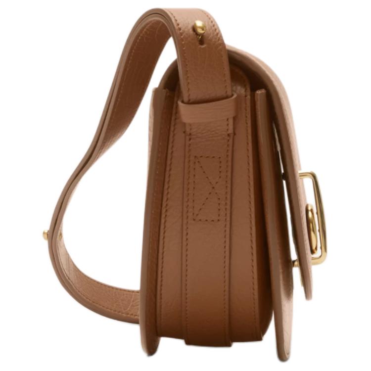 Burberry Rocking Horse Adjustable Leather Shoulder Strap B-Type Closure Calfskin Crossbody Bag Small Women Bags Light-Brown 80972241