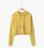 Women's American Style Short Round Neck Hoodie - Autumn/Winter Casual Loose Long Sleeve Slimming Top