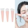 3pcs Easy To Clean Silicone Brush Applicator Kit Soft Silicone Reusable Makeup Brush  Travel Use