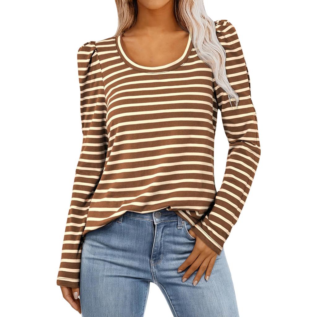 Dámské topy Dámské halenky Dámské ležérní denní topy Módní košile s potiskem s dlouhým rukávem Topy Tričko Pulovry