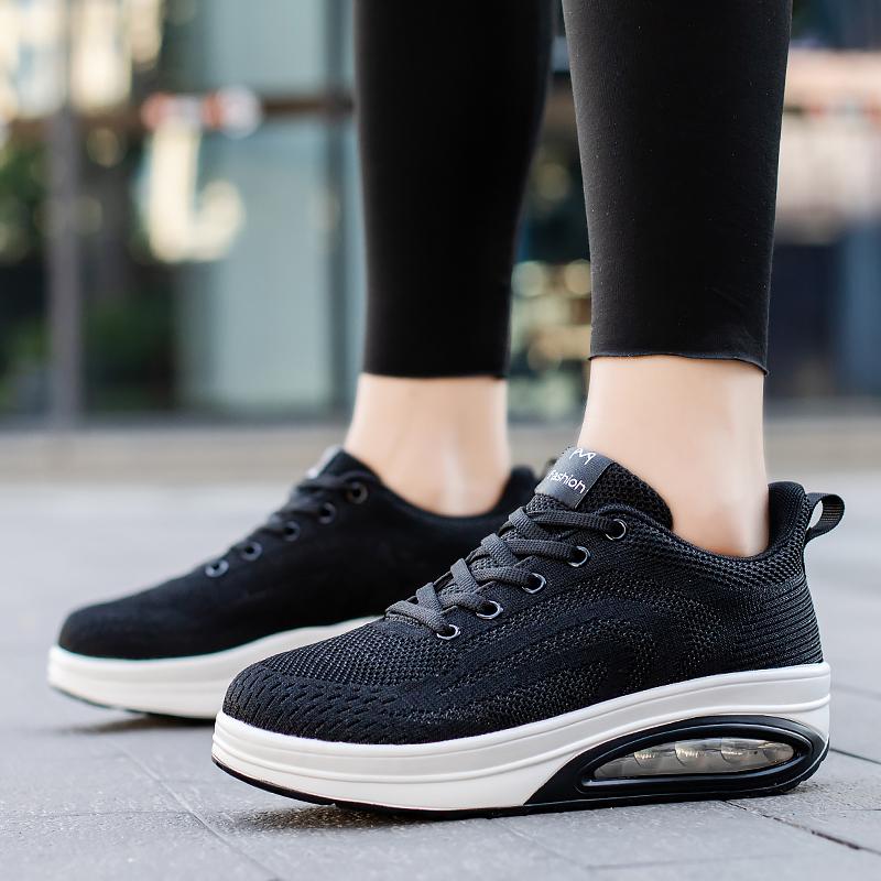 HOHO FAIR Dámské boty Dámské letní prodyšné ležérní vulkanizované boty Femme s tlustou podrážkou Gymnastická obuv