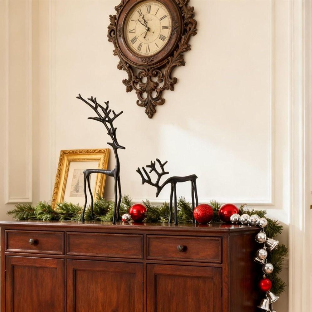 Modern Decorative Black Reindeer Christmas Decoration Christmas Tabletop Ornaments  Table Ornament