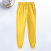 Men Solid Color Casual Sweatpants Drawstring Elastic Waistband Pockets Sport Pants Wide Leg Jogging Pants