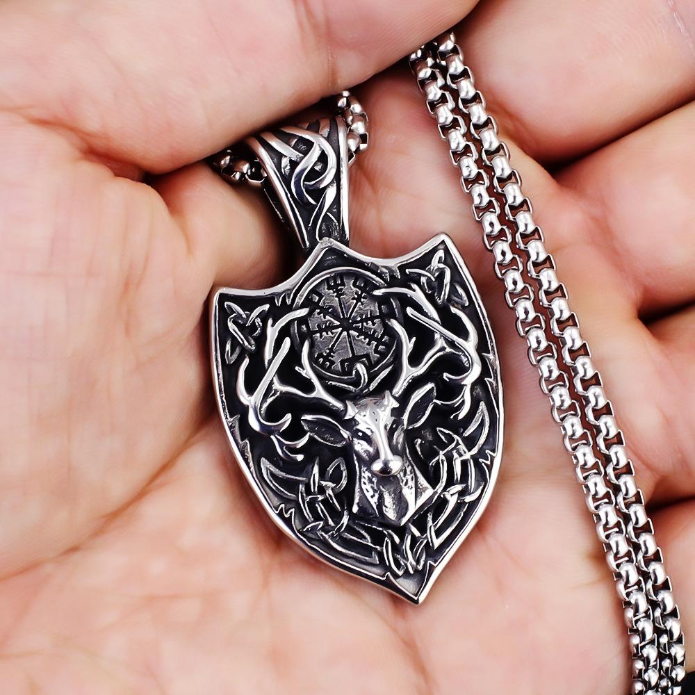 Necklace Vintage Elk Pendant for Men